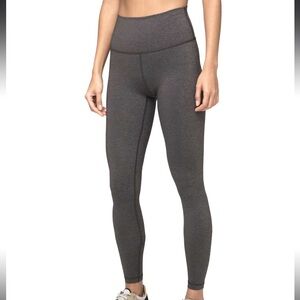 Lululemon High Rise Wunder Under Brushed Cotton 31” black/gray Leggings • 4